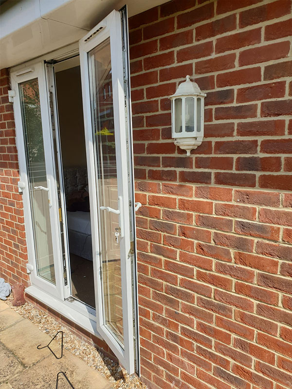 photograph of upvc door lock repair work in southampton uk