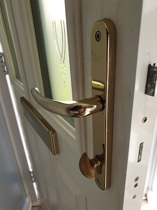photograph of upvc door lock repair work in southampton uk